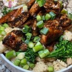 Sriracha Chicken with Creamy Garlic Pasta
